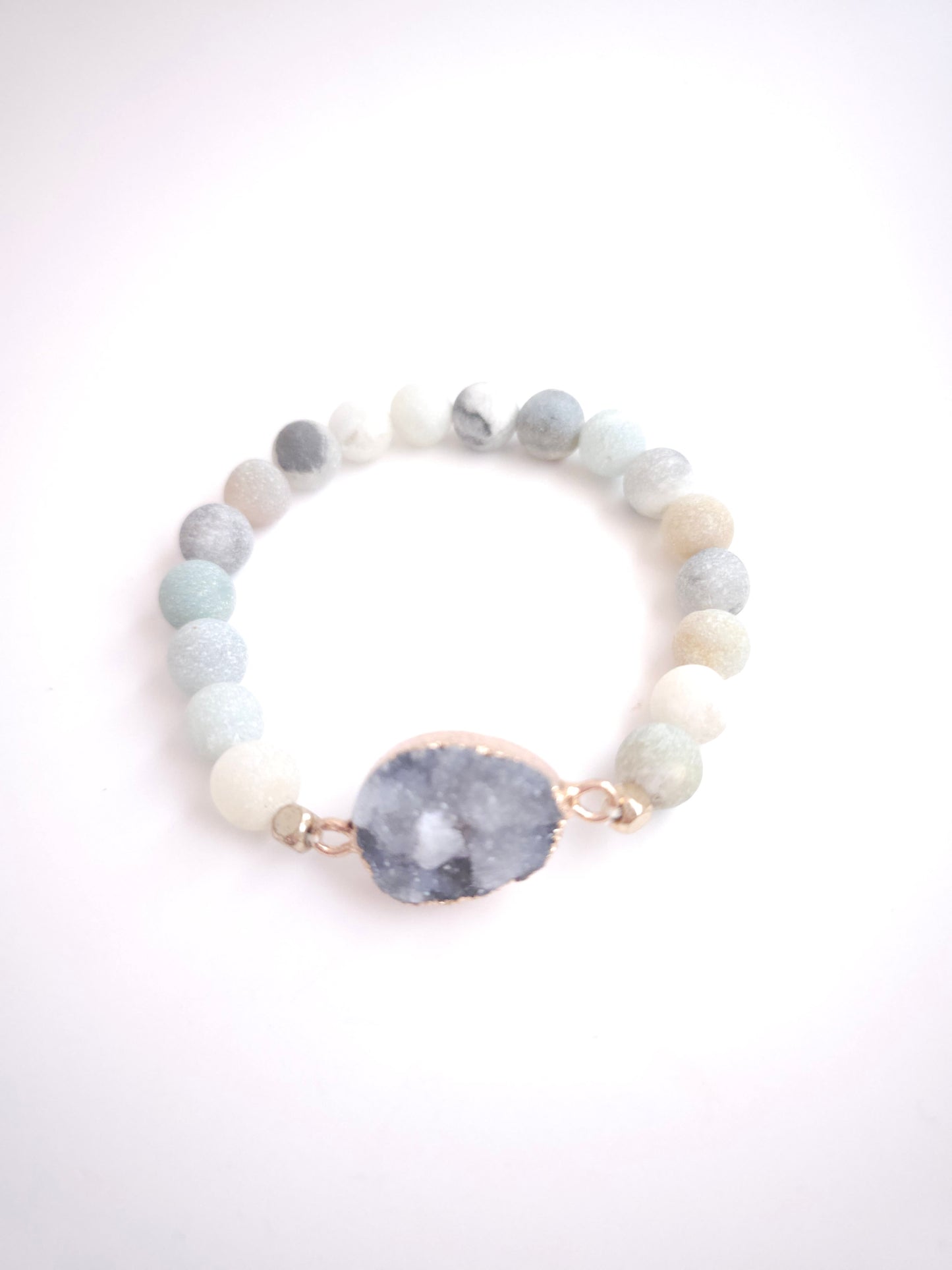 Amazonite Matte Bead Bracelet