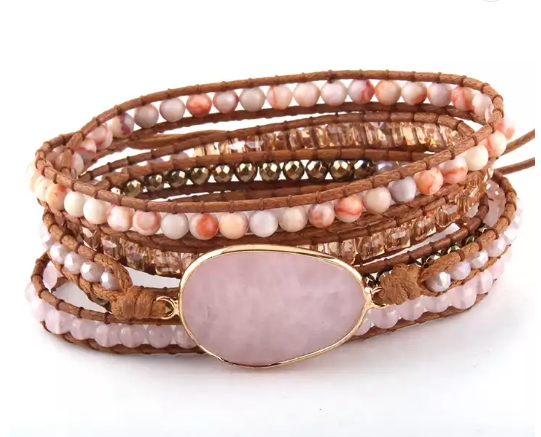 Rose Quartz Wrap Bracelet