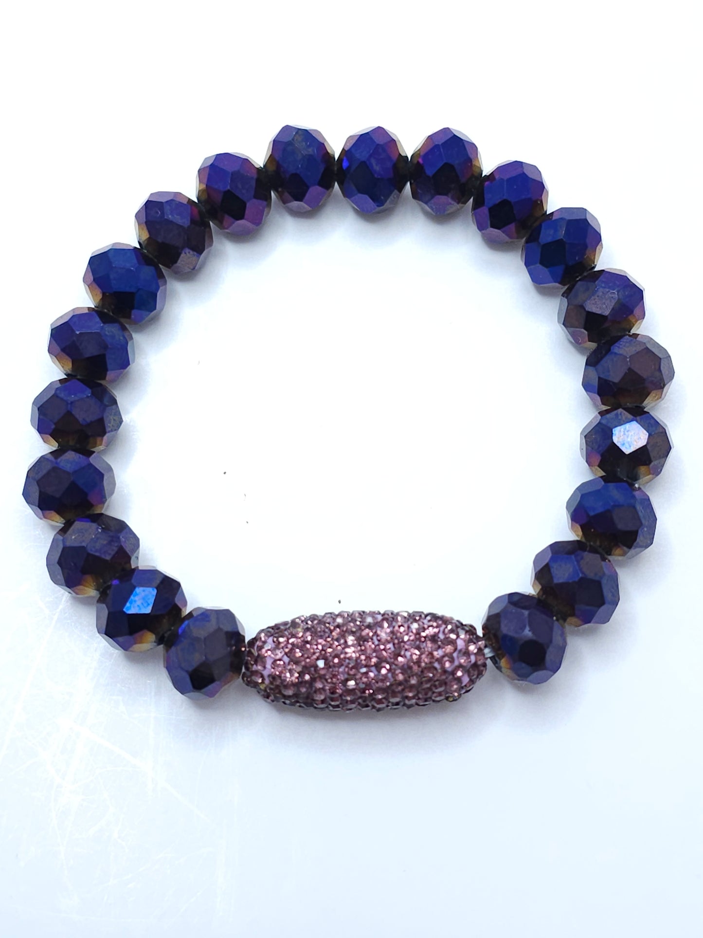 Purple Glass Bead Bracelet