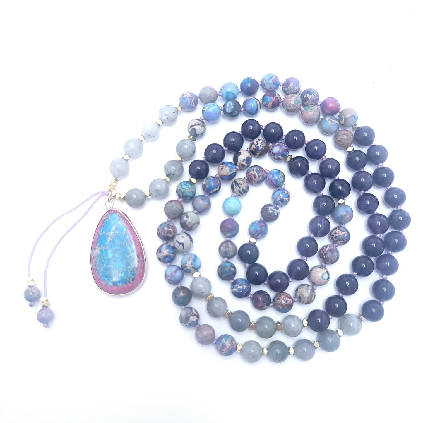 Mala Purple Zen Necklace