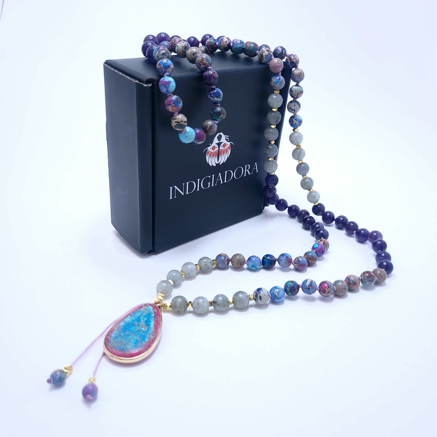 Mala Purple Zen Necklace